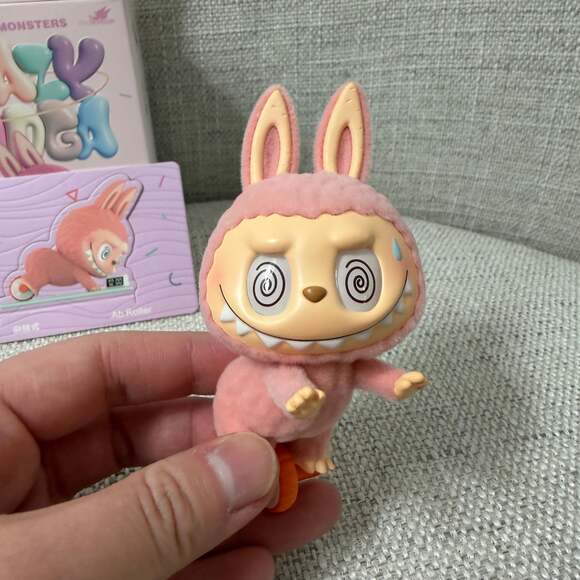 Pop Mart Other - Labubu THE MONSTERS Lazy Yoga Series Ab Roller Figure Open Box Like New
